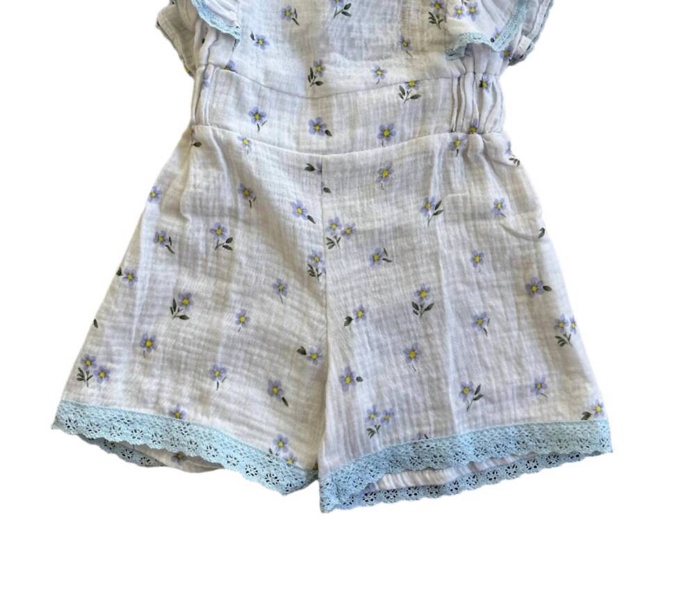 NEW BELA & NUNI kids' frill jumpsuit in daffodil blue